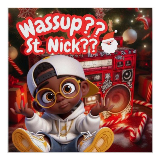 Poster van Wassup Saint Nick (Voorkant)