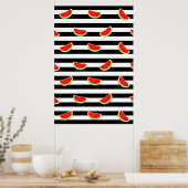 Poster van watermeloenen, poster van vruchten, ZWA (Keuken)