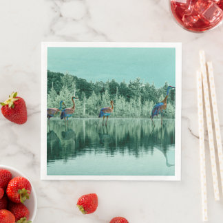 Poster van waterslipspeelkaarten voor baby's servet