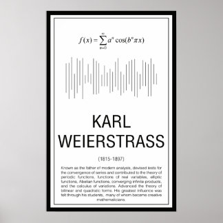 Poster van Weierstrass