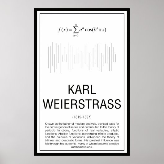 Poster van Weierstrass (Voorkant)