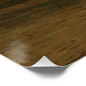 Poster van Wereldkaart van hout (Hoek)