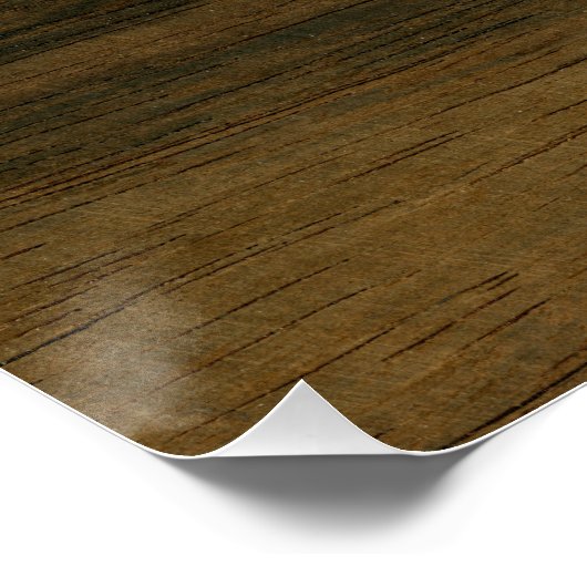 Poster van Wereldkaart van hout (Hoek)