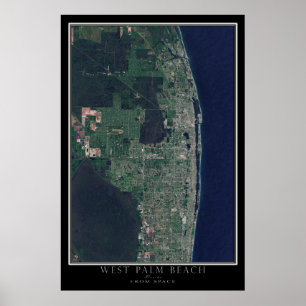 Poster van West Palm Beach Florida Satelliet