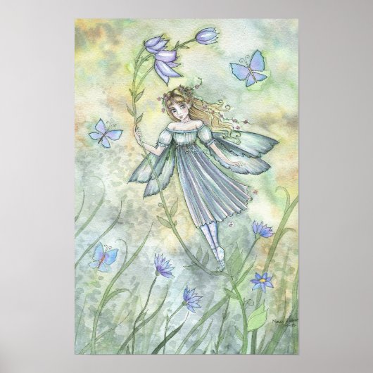 Poster van Whimsical Wind Fairy van Molly Harrison (Voorkant)