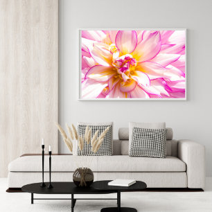 Poster van White en Roze Dahlia