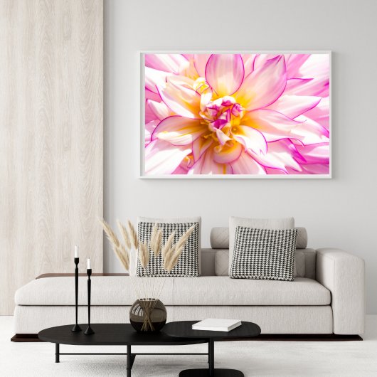 Poster van White en Roze Dahlia