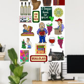 Poster van wijn, Beaujolais Nouveau (Thuiskantoor)