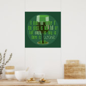 Poster van wijnglas (Keuken)