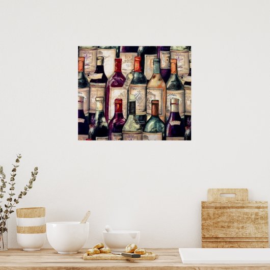 Poster van wijnovers (Keuken)