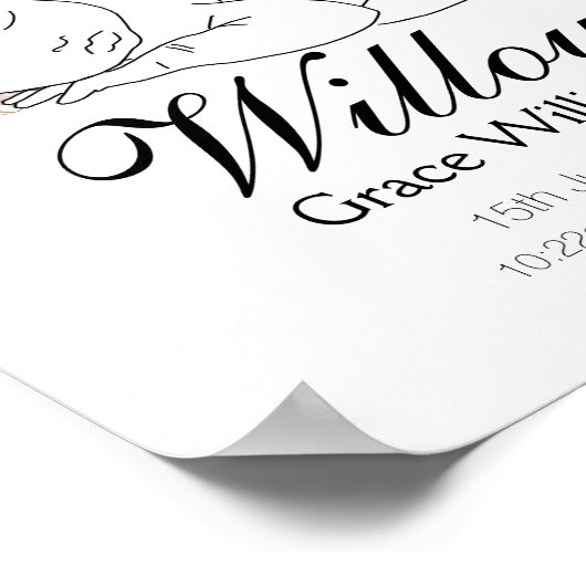 Poster van wilde Baby (Hoek)