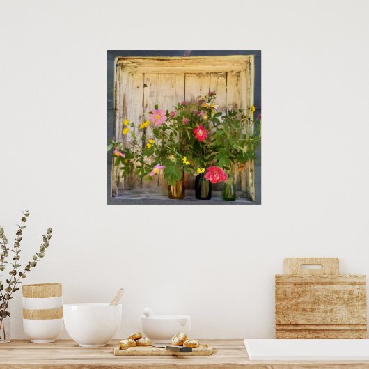 poster van wilde bloemen (Keuken)