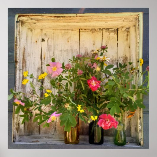 poster van wilde bloemen (Voorkant)