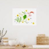poster van wilde bloemen (Keuken)