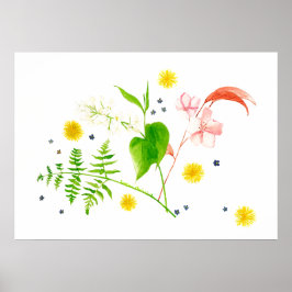 poster van wilde bloemen