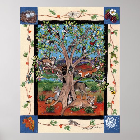 Poster van wilde dieren in het zuidwesten van het  (Voorkant)