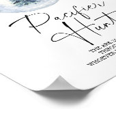 Poster van winterpacifieerjacht baby shower (Hoek)