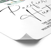 Poster van winterpacifieerjacht baby shower (Hoek)