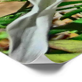 Poster van witte bloemen (Hoek)
