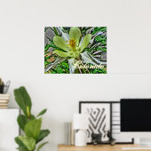 Poster van witte bloemen (Thuiskantoor)