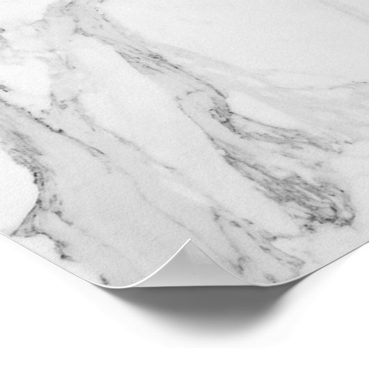 Poster van witte en grijze marmer (Hoek)