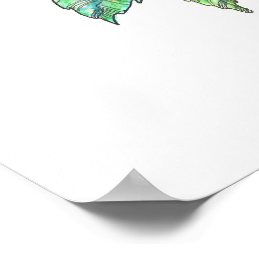 Poster van witte en kleurrijke zonnebloemen (Hoek)