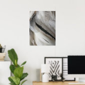 Poster van witte en zwarte veren (Thuiskantoor)