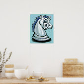 Poster van witte paarden (Keuken)