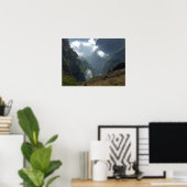 Poster van wolken en bergen (Thuiskantoor)