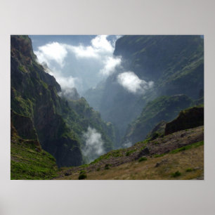 Poster van wolken en bergen