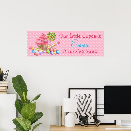 Poster van wonderland Sweets Banner (Thuiskantoor)