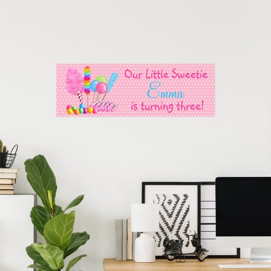 Poster van wonderland Sweets Banner (Thuiskantoor)