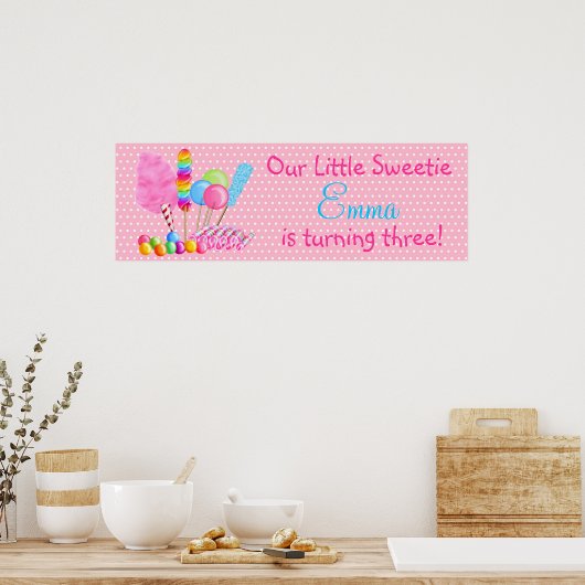 Poster van wonderland Sweets Banner (Keuken)