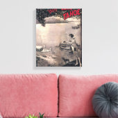 Poster van Wooden Boat Canvas Afdruk (Insitu (Woonkamer))