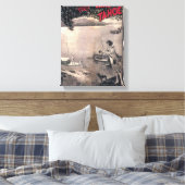 Poster van Wooden Boat Canvas Afdruk (Insitu (Slaapkamer))