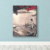 Poster van Wooden Boat Canvas Afdruk (Insitu (Houten vloer))