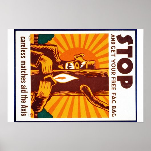  Poster van WPA voor bosbrandpreventie (Voorkant)