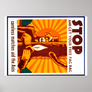  Poster van WPA voor bosbrandpreventie