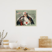 Poster van WWII met American Red Cross Print (Keuken)