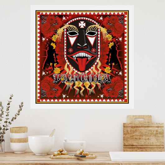 poster van yaqui pescula mask (Keuken)