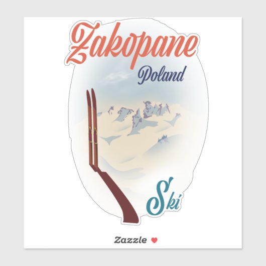 Poster van Zakopane Poland Sticker (Vel)