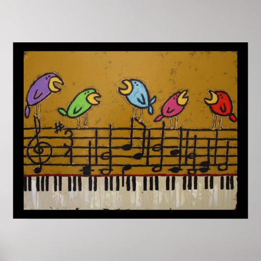 poster van zangvogels (Voorkant)