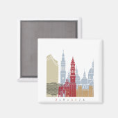 Poster van Zaragoza skyline Magneet (Voorkant / Achterkant)