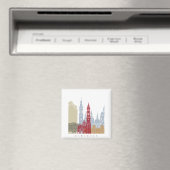 Poster van Zaragoza skyline Magneet (Insitu (Vaatwasser))
