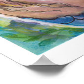 Poster van  zeemeermin en Zee paarden (Hoek)