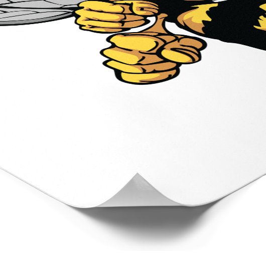 Poster van zeer benige bijen (Hoek)