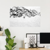Poster van zeeschelpen (Thuiskantoor)