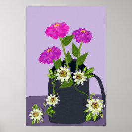Poster van zink- en passiesbloemen