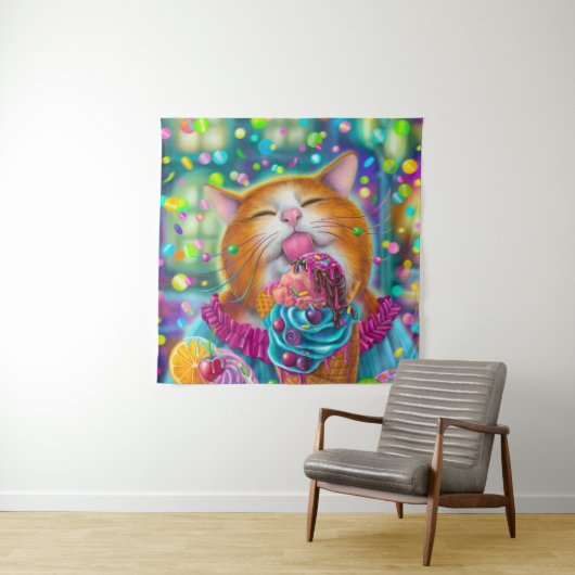 Poster van zoete katten wandkleed (In situ)