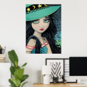 Poster van zoete witch Print van Molly Harrison (Thuiskantoor)